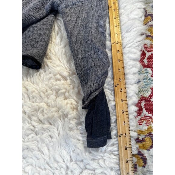 Lace The Label Sweater Mohair Med Blue Lagenlook Cowl Neck Roll Tab Layered - Picture 14 of 14